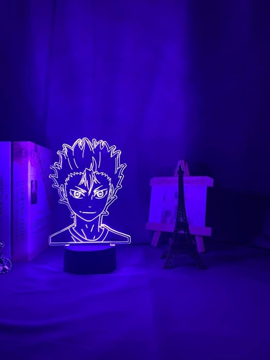 3D Ilusión Luz Lámpara Anime Haikyuu Nishinoya Yuu Figura Para Niños