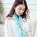 VIEEL Elegant Modern Simple Design Women's Triple-ring Diamante Metallic Silk Scarves Clip Scarf Ring Chiffon Buckle (silver)
