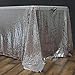 SciencePurchase 60x102-Inch Silver Rectangle Tablecloth for Wedding Party Cake Dessert Events Table Linens
