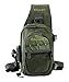 Allen Company Cedar Creek Fly Fishing Sling Pack - Fits up to 4 Tackle/Fly Boxes and Other Accessories - Gray and Lime/Olive