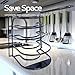Miriga Life Heavy Duty Pot & Pan Organizer Rack Holder - Best for Kitchen and Cabinet Storage of Pots Pans Lids - Great for Cast Iron - No Assembly Required - Black
