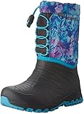 Merrell Snow Quest Lite WTRPF Waterproof Snow Boot (Little Kid/Big Kid), Grey/Print/Turquoise, 5 M US Big Kid