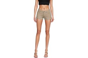 Hybrid & Company Womens Super Comfy 3 inch Inseam Butt Lifting Stretch Twill/Denim Shorts