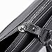 Lecxci Womens Small Leather Crossbody Bag, Zipper Clutch Phone Wallet Purse with [6 Card Slots] for Women (Black)