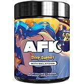 Gamer Supps AFK+® (with Melatonin): Blueberry Lemon Cake - 40 Servings - Keto Friendly Magnesium-Focused Sleep Support Supplement, Apigenin, Sugar Free