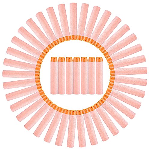 UOOU 200pcs Refill Bullet Darts EVA Sponge Foam Soft Head Hollow Out Refill Bullet Darts Equipment for Nerf N-strike Elite Series Blasters Kid Toy Gun Parts Play Game Gift