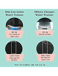 Cinturón abdominal para dama con cremallera de alta compresión, tamaño grande, de látex, para control del sudor, cuerpo de pecho