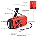 KIPOZI Solar Hand Crank AM FM WB NOAA Multifunctional Compact Dynamo Emergency Weather Radio LED Flashlight Smart Phone Charger with Cables