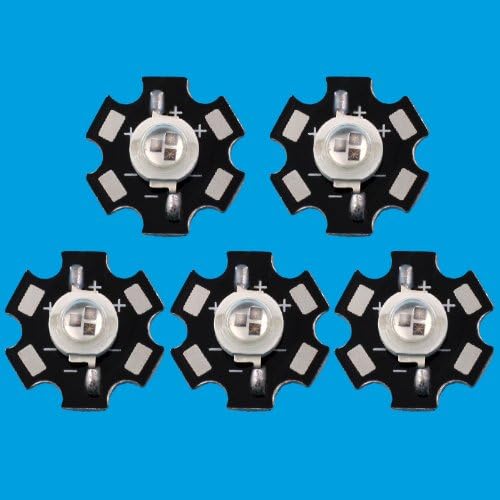 Led World 10 PCS 3W Infrared IR 940nm High Power LED Bead Emitter Tri-Chips with Star Base