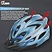 JBM Adult Cycling Bike Helmet Specialized for Mens Womens Safety Protection Red/Blue / Yellow (Gradient Blue, Adult)