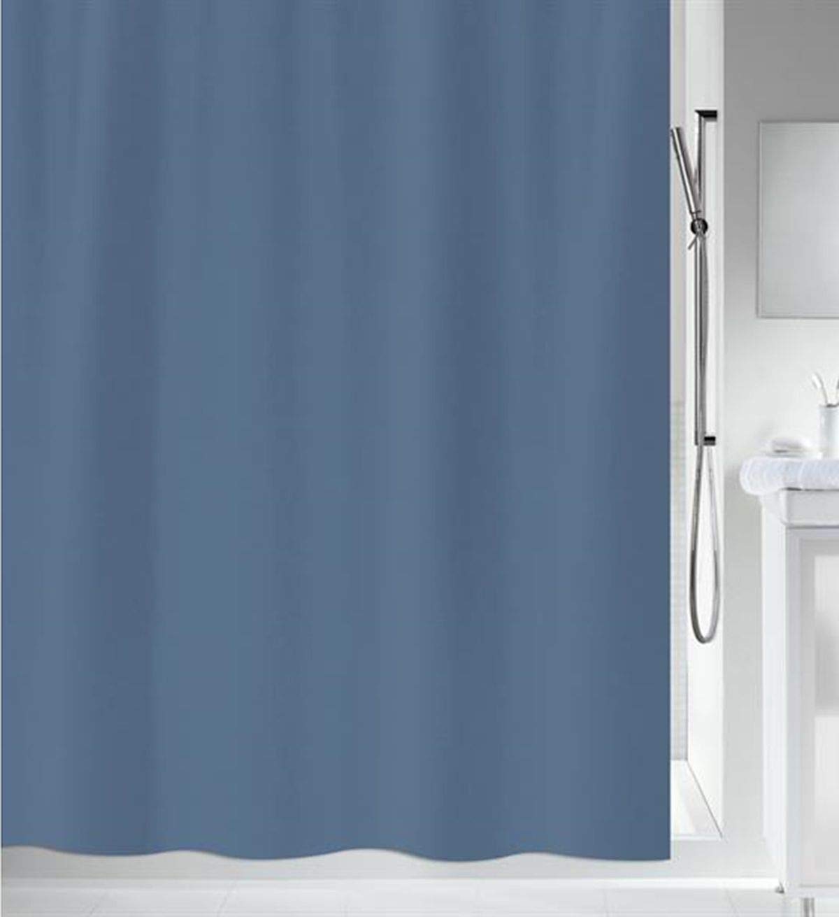 Spirella Primo Collection, Textile Shower Curtain, 180 x 180, 100% Polyester, Blue — image 1