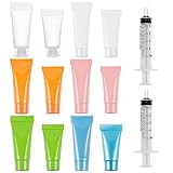 BENECREAT 24PCS 5ml/10ml 6-Colors Plastic Squeeze