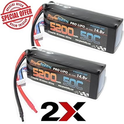 Amazon Com Powerhobby 4s 14 8v 5200mah 50c Lipo Battery Soft Case 4 Cell Fits Airplane Edj Jets 3d Heli Helicopters 1 18 Buggy Truggy Truck Home Audio Theater