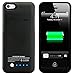 ST iPhone 5 5C 5S Charger Case Rechargeable Battery Case Back Up External Battery Backup Charger Case Pack Power Bank with Pop-out Video Kick Stand (Black)