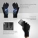 Touch Screen Gloves, TRENDOUX Unisex Knit Winter 360° Whole Palm Touchscreen Glove Men Women Texting Smartphone - Antislip - Elastic Cuff - Thermal Wool Lining - Hands Warm in Cold Weather - Black - L