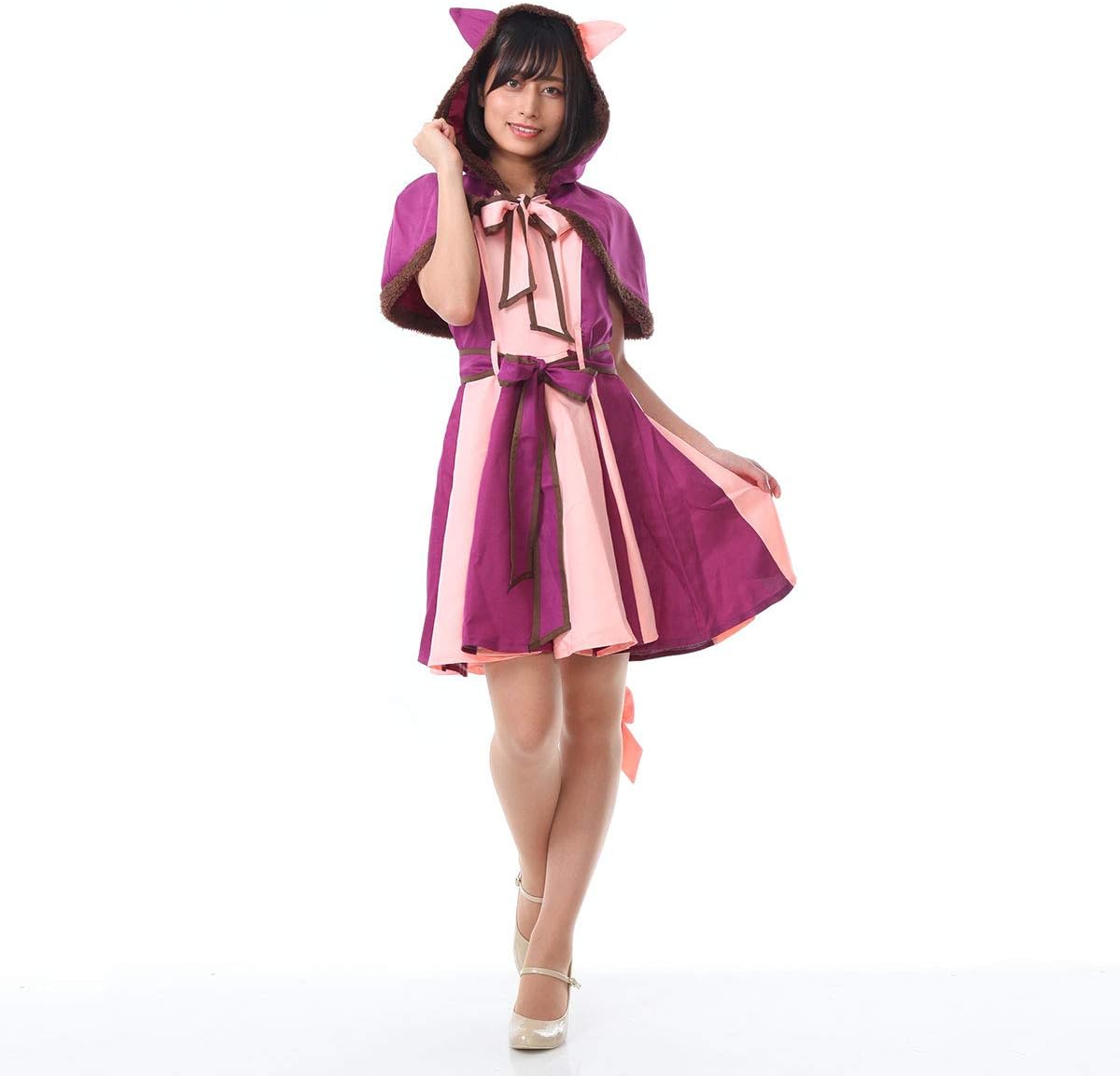 Amazon サイズ選べる Monoii チェシャ猫 コスプレ ハロウィン 衣装 大人 レディース メンズ アリス 猫 ねこ 仮装 コスチューム 408 コスプレ 仮装 通販