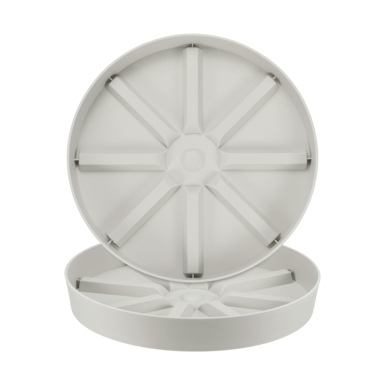 M METERXITY 2-Pack Plant Saucer, 10 Inch Flower Pot Saucers, Thicker Anti-Rot Root Plastic Plant Saucer for Indoor/Outdoor Potted Plant/Plant Water Catcher Tray [Cream]