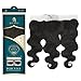 Sedittyhair Lace Frontal Hair Extension Body Wave Frontal Lace Frontal Closure Bleached Knots With Baby Hair,13x4 Free Part Ear to Ear Frontal,9A Grade Virgin Hair - 12 inches