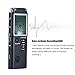Digital Voice Recorder,Picus Sound Recorder Dictaphone for Lectures,8GB Audio Recorder with USB, Dual Microphone Recording, AGC Noise Reduction, Voice Activated with MP3 Player