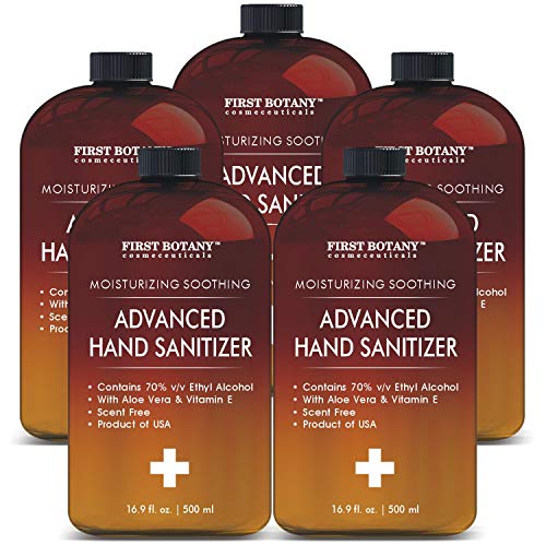 Bulk Size(Pack of 5) Hand Sanitizing Advanced Gel with Dispensing top