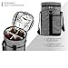 Opux 4 Bottle Insulated Wine Cooler Bag - Leakproof Padded Portable Wine Bottle Tote for Travel Picnic BYOB - Heather Gray