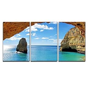 Rock Formations Algarve Coast Portugal - Canvas Art Wall Art -16"x24"