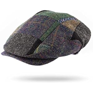 Biddy Murphy Self-Adjusting Irish Wool Driving Cap - Made in Ireland | Newsboy Style Comfort Fit Flat Hat for Men and Women