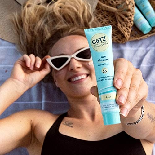 cotz face moisture lightly tinted sunscreen spf 35