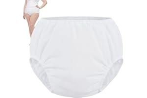 Adult Incontinence Plastic Pants - Leak-Proof Waterproof Underwear, PE Material for Elderly Care and Bedwetting Protection, W