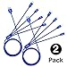 JASTEK 2Pack Multi USB Charging cable, 3.3 ft (1M) 4 in 1 Braided Multiple Charging Cable Alluminum Adapter Connector with Type C, 2x 8 Pin Lighting, Micro USB for Universal Use - Blue