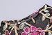 Jiujiuyi Women's Sleeveless Embroidered Floral Print Chiffon Romper Dress Black