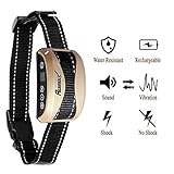 KORIER 2019 Upgrade Version Barking Control Collar - Rechargeable and Rainproof No Bark Collar Sound, Vibration Static Shock - 7 Levels Sensitivity for Small Medium Large Dog