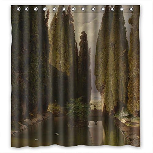 Cosbudy Beautiful Scenery Landscape Painting Polyester Bathroom Curtains Width X Height / 66 X 72 Inches / W H 168 By 180 Cm For Mother Wife Boys Relatives Boys. Healthy. Fabric Material