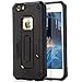iPhone 6S Plus Case, akimoom [Knight Series] Heavy Duty Shock Absorbing Soft Rubber Shell with Immobile Interior Scratch Proof Protection Defender For iPhone 6 / 6S Plus (5.5 inch) - Unfailing Black