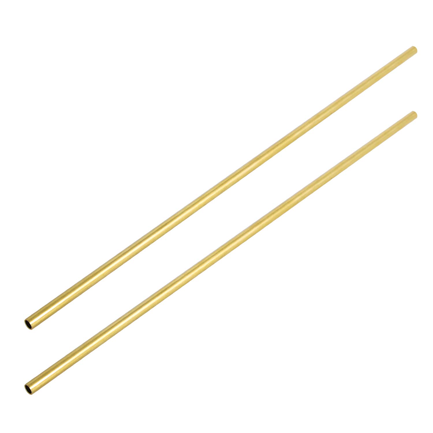 Aopin Brass Round Tube Copper Pipe ID 3.5mm / 7/50" x OD 4.5mm / 9/50" Hollow Copper Tubing - 300mm / 1 Ft / 12 in Length for Refrigerator Capillary Tubing, Cooling Systems, Wind Chimes 2 Pcs
