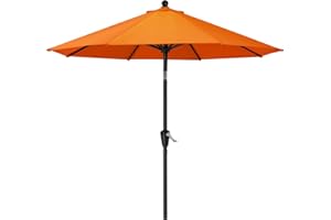 MASTERCANOPY Patio Umbrella for Outdoor Market Table -8 Ribs (9ft,Orange)