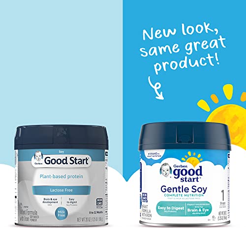 Gerber Good Start Baby Formula Powder, Soy, Lactose Free, Stage 1, 20