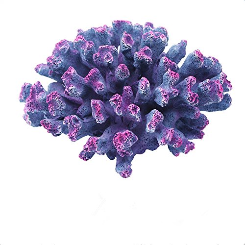 Danmu 1pc 5.9″ x 5.51″ x 3.34″ Polyresin Coral Ornaments, Aquarium Coral Decor for Fish Tank Aquarium Decoration