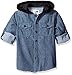 LEE Boys' French Terry Hooded Chambray Shirt