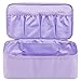 JJ POWER Travel Underwear Organizer Bag, Lightweight Double Layer Large Capacity Cosmetic Bag- Multiple Compartments and Pockets (Purple)