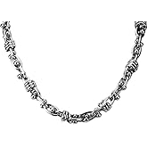 Pierced Owl 316L Stainless Steel Barbell Chain Link Necklace