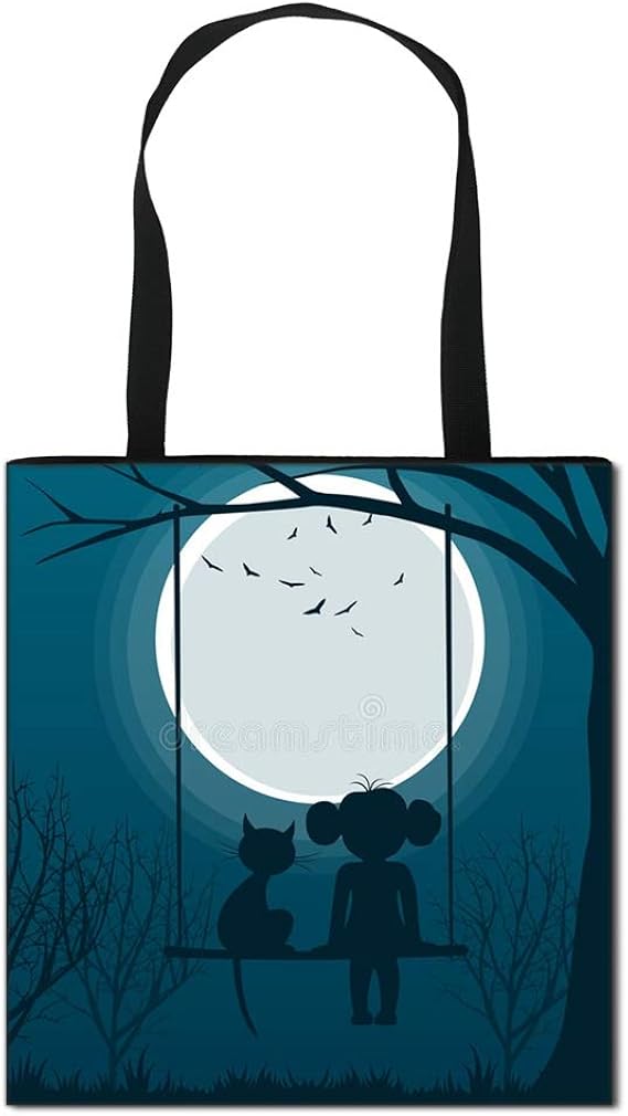 Amazon レトロ 文芸かわいい ガールキャンバスバッグショルダーバッグイラストアート新鮮な環境保護センショッピングバッグコットンレジャーバッグ シューズ バッグ