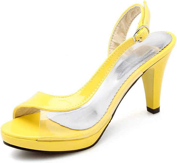 Women Candy Color Kitten Heel Dress Sandals Peep Toe Slingback Buckle Sandals Pumps Shoes for 