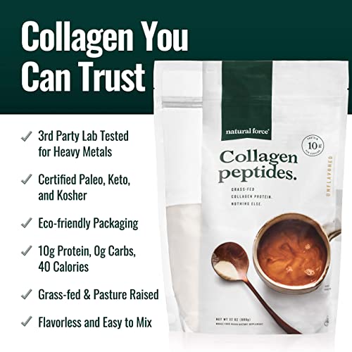 Natural Force Clean Collagen Peptides Powder Tested for Toxins