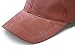 JOOWEN 6 Panel Faux Suede Leather Classic Adjustable Plain Hat Baseball Cap (Blush)