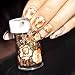 Orange Flower Pattern Nail Art Foil Vine Flowers Nail Decals Decoration Roll in Manicure Jar 1 meter GL17