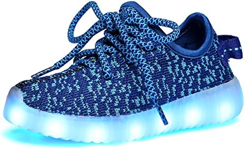 AjayR Light Up Shoes--Flashing Sneakers Led Shoes Green Luminous Light Shoes with Rechargeable 7 Models LED Light Sport Shoes for Boys Girls Light Up Trainers