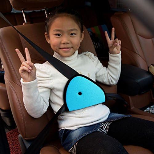Orangesky Children Car Safety Cover Strap Adjuster Pad Harness Seat Belt Clip (Blue)