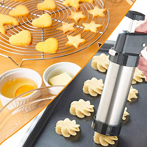 Cookie Press for Baking, Spritz Cookie Press, Stainless Steel Cookie