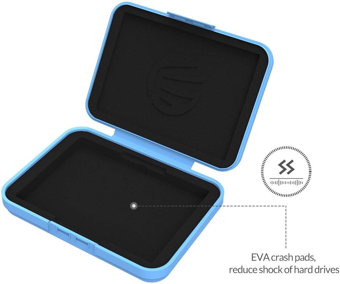 ORICO Hard Drive Protector Case 3.5 Inch HDD Protective Box/Storage Case for Western Digital WD Seagate Toshiba Samsung,Stackable and Sortable Memo(Blue) - Image 5